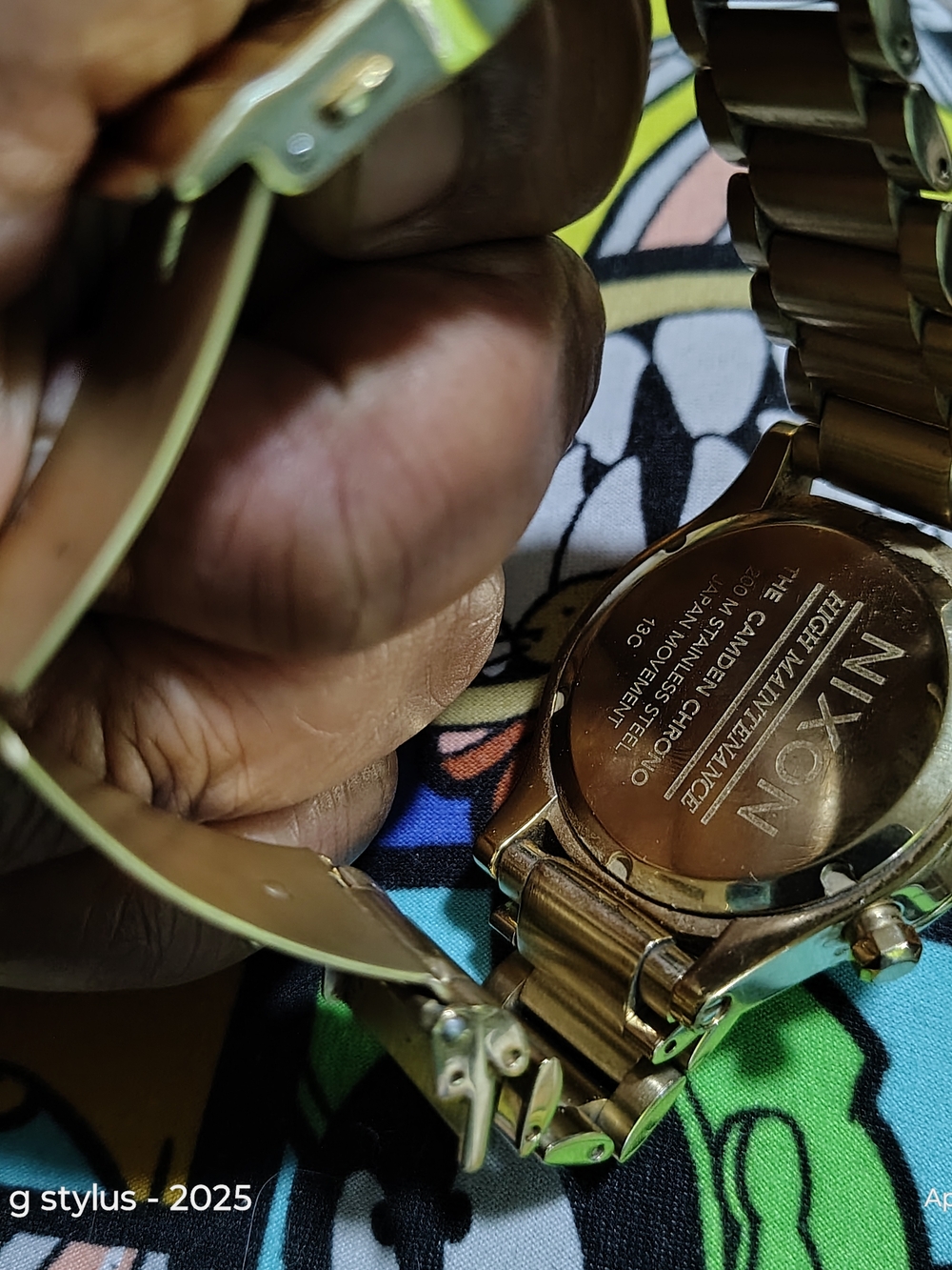 🟡🔥 NIXON GOLD Tone Chronograph Watch - Nixon The Camden 😲😎 - Picture 9 of 9